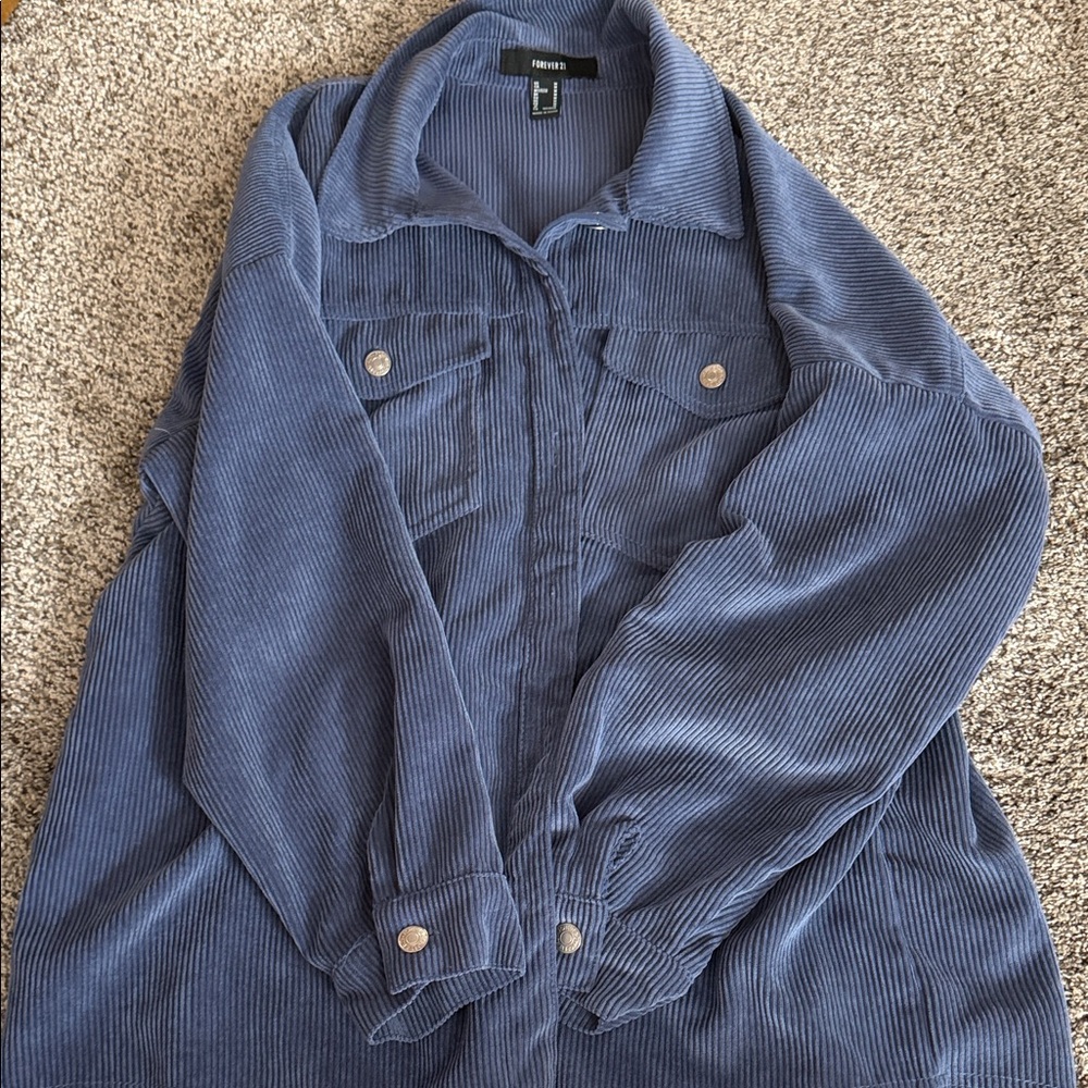 Forever 21 Indigo Corduroy Jacket
